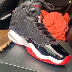 Jordan Black and Red Sneakers